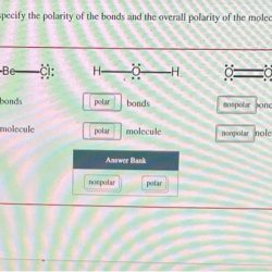 For each molecule specify the polarity of the bonds