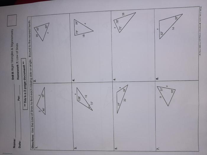 Unit 8 homework 1 pythagorean theorem and its converse