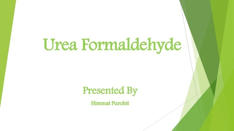 Urea formaldehyde condensates resins formalin comparison properties use